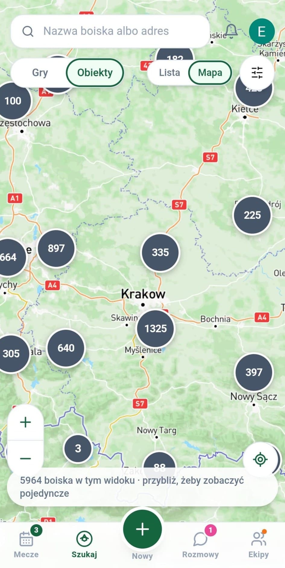 Mapa boisk