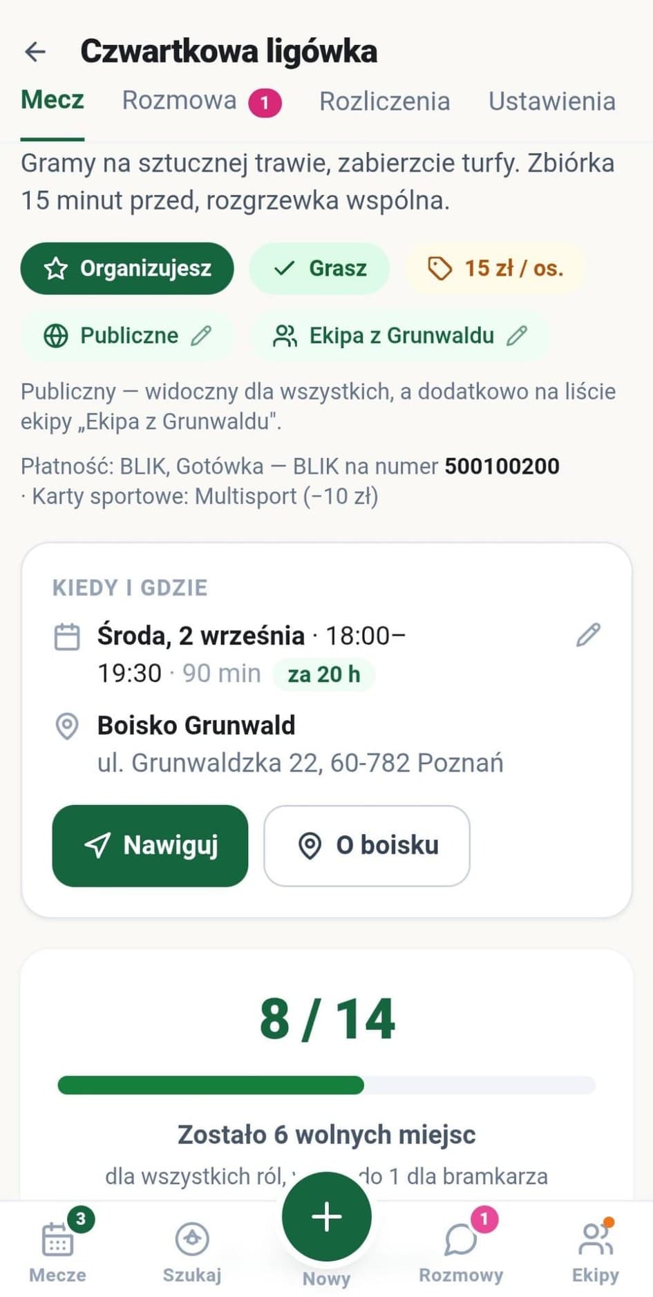 Wydarzenie przed meczem